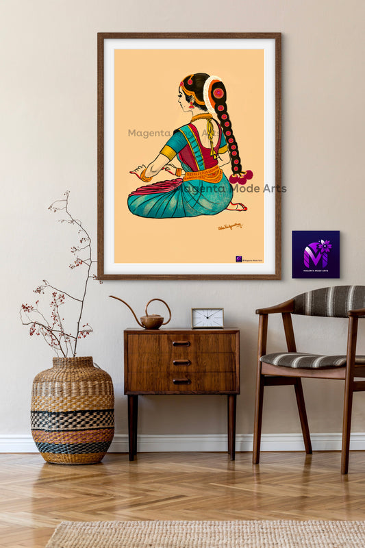Personalised Creative Portrait  - Beige Backdrop - Fine Art (no frame included)